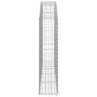 Schanskorf gewelfd 200x30x120/140 cm gegalvaniseerd ijzer - thumbnail