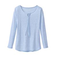 Linnen shirt, lichtblauw 44 - thumbnail
