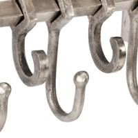 VidaXL Bagagerek met kleerhangers wandmontage aluminium - thumbnail