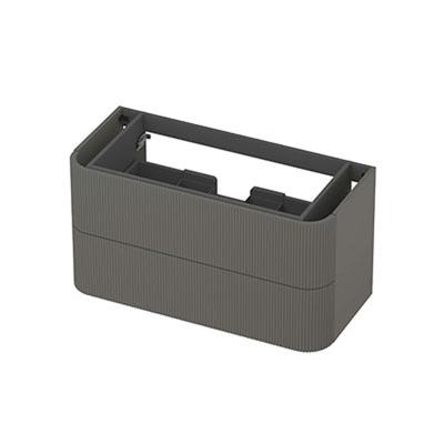 INK - Afgeronde Onderkast Gelakt 2 Laden Softclose met Gefreesd Front Tbv Grepen - 1000x450x520 Mm - Mat Beton Groen