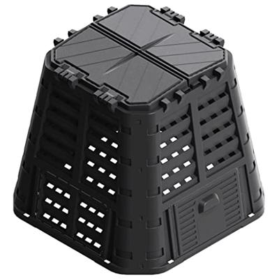 Compostbak 480 L 93,3x93,3x80 cm zwart - thumbnail