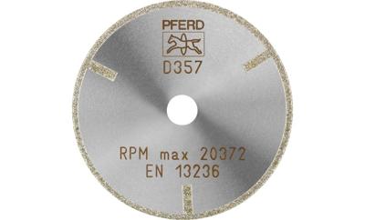 PFERD TOOLS 68407103 D1A1R 75-2-10 D 357 GAG Diamanten doorslijpschijf Diameter 75 mm Boordiameter 10 mm Duroplast, Technisch keramiek 1 stuk(s) PFERD TOOLS 68407103 D1A1R 75-2-10 D 357 GAG Diamanten doorslijpschijf Diameter 75 mm Boordiameter 10 mm Duroplast, Technisch keramiek 1 stuk(s)