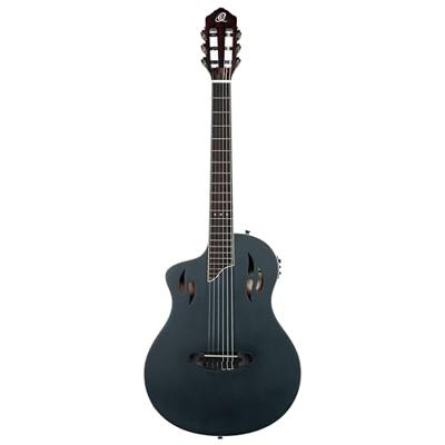 Ortega RTPSTD-SBK-L TourPlayer Series Standard Satin Black Finish linkshandige elektrisch-akoestische klassieke gitaar met tas Ortega RTPSTD-SBK-L TourPlayer Series Standard Satin Black Finish linkshandige elektrisch-akoestische klassieke gitaar met tas