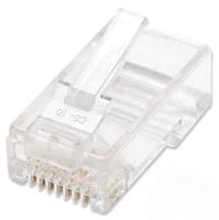 Intellinet Intellinet verpakking van 100 stuks Cat5e modulaire RJ45-stekker UTP 2-voudige klem voor gevlochten draad 100 stekkers per pot 790055 Krimpcontact - thumbnail