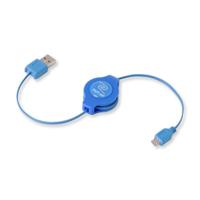 ReTrak eucablemicbu 2.0 A-stekker op intrekbare micro 5-pins USB - blauw - thumbnail