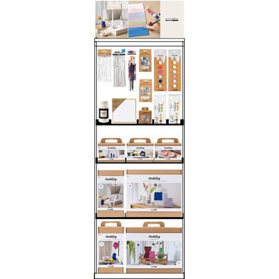 Creativ Company Vloerdisplay, ongemonteerd, category, zelfhardende klei, volwassene, h: 1580 mm, l: 600 mm, b: 400 mm, 125 eenh./ 1 stuk