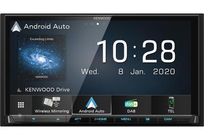 Kenwood DMX8020DABS 17,7 cm WVGA Digital Media Moniceiver met DAB+, Wireless CarPlay, Android Auto, Wireless Android Mirroring, Wifi, Dual-USB, HI-Res Audio, capacitief touchscreen