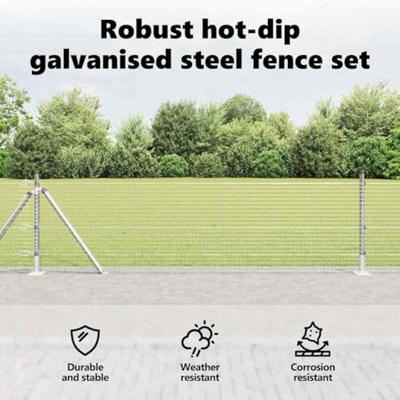 VidaXL Afrasteringspaal zilver 25 x 0,5 m (25 x 25 mm gaas) staal VidaXL Afrasteringspaal zilver 25 x 0,5 m (25 x 25 mm gaas) staal