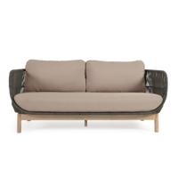 Kave Home 3-zits Tuinbank 'Catalina' 170cm, kleur Donkergroen - thumbnail