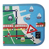 Jaq Jaq Bird krijtboek trein 20 cm blauw/groen 5 delig - thumbnail