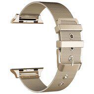 By Qubix - Milanese met gesp bandje - Vintage goud - Compatible met Apple Watch 38mm / 40mm / 41mm / 42mm - Compatible Apple watch bandjes - thumbnail