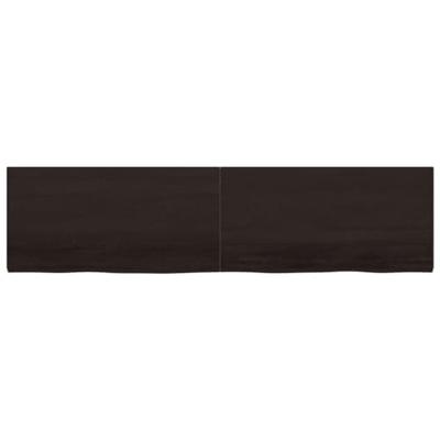 Tafelblad 200x50x(2-4)cm behandeld eikenhout donkerbruin
