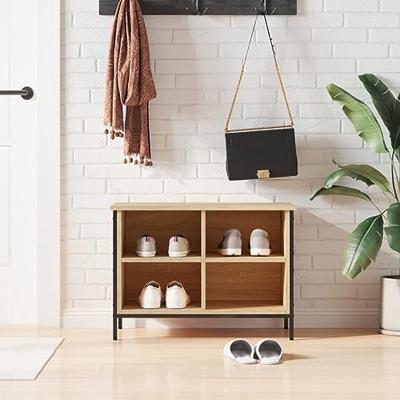 VidaXL Schoenenkast 69x35x50 cm bewerkt hout sonoma eikenkleurig VidaXL Schoenenkast 69x35x50 cm bewerkt hout sonoma eikenkleurig