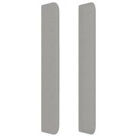 Boxspring met matras stof lichtgrijs 90x190 cm - thumbnail