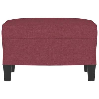 Voetenbank 60x50x41 cm stof wijnrood