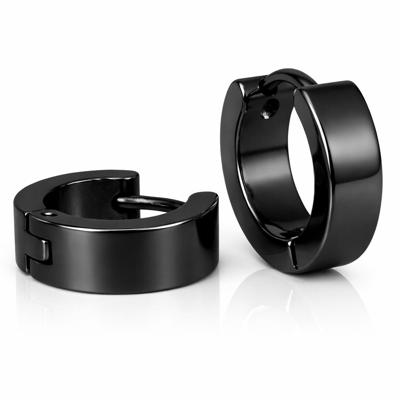 LGT Jewels Oorringen Edelstaal Zwart