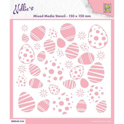 Nellie's Choice • stencil 15x15cm easter eggs background