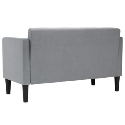 Loveseat Bank Lichtgrijs 111 cm Stof Loveseat Bank Lichtgrijs 111 cm Stof
