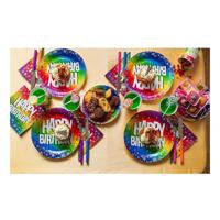 Boland Papieren borden happy birthday 23cm, 10st. - thumbnail