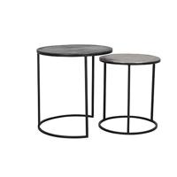 Light & Living Bijzettafel 'Talca' Set van 2 stuks, 40/49cm, kleur Antiek Lood - thumbnail