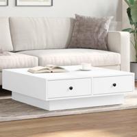 Salontafel 90x90x28 cm spaanplaat wit - thumbnail