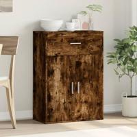 Dressoir 60x30x84 cm bewerkt hout gerookt eikenkleurig - thumbnail