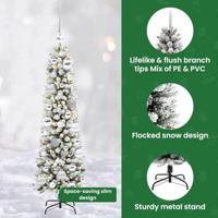 Kunstkerstboom met 150 LED Wit 120 cm PVC en Metaal en Plastic - thumbnail