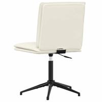 Eetkamerstoelen 2 st fluweel crèmekleurig - thumbnail