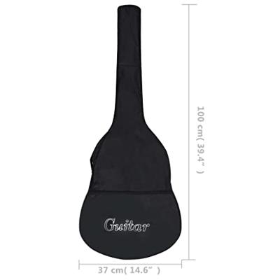 VidaXL Gitaartas voor 4/4 (39") klassieke gitaar 100x37 cm stof zwart