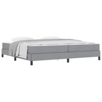 Boxspring bed Anders Lichtgrijs 200 x 200 cm Stof - thumbnail