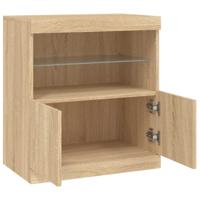 Dressoir met LED-verlichting 60x37x67 cm sonoma eikenkleurig - thumbnail