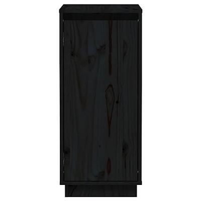 Dressoirs 2 st 31,5x34x75 cm massief grenenhout zwart