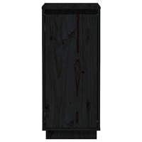 Dressoirs 2 st 31,5x34x75 cm massief grenenhout zwart - thumbnail