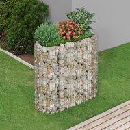 VidaXL Gabion plantenbak verhoogd 120x50x100 cm gegalvaniseerd ijzer - thumbnail