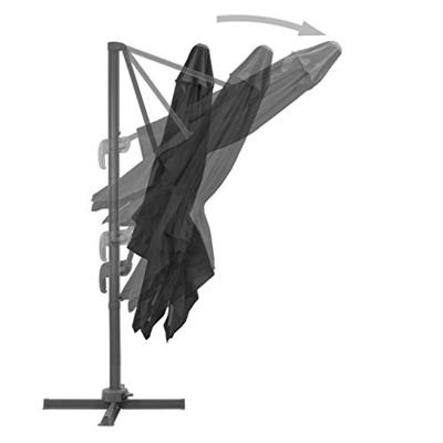 VidaXL Zweefparasol met aluminium paal 300x300 cm antracietkleurig