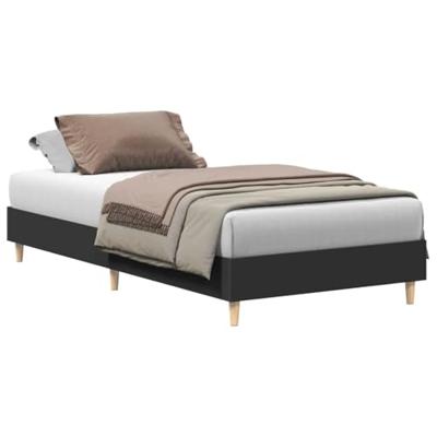 Bedframe zonder matras 90x200 cm spaanplaat zwart