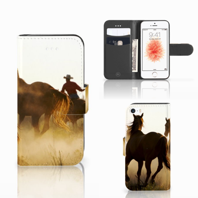 Apple iPhone 5 | 5s | SE | Telefoonhoesje | Met pasjeshouder | Design Cowboy
