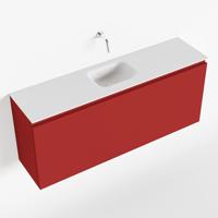 MONDIAZ OLAN 120cm toiletmeubel fire. LEX wastafel talc midden geen kraangat - thumbnail