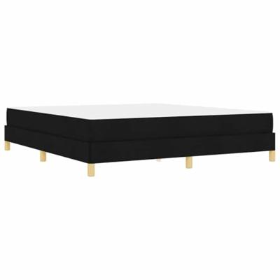Boxspring bed Zwart, Bruin 180 x 200 cm Stof, Engineered Hout
