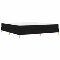 Boxspring bed Zwart, Bruin 180 x 200 cm Stof, Engineered Hout - thumbnail