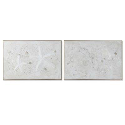 Canvas Home ESPRIT Beige Mediterrane (2 Stuks)