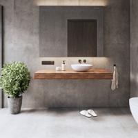 Wastafelblad Gliss Design Topdek 120x46 cm Oak Cognac Incl. 2 Ophangbeugels - thumbnail