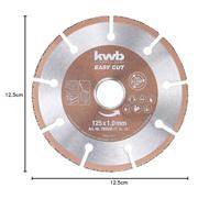 kwb 790540 Doorslijpschijf recht 125 mm 1 stuk(s) Hout, Kunststof, Koper - thumbnail