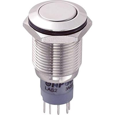 TRU COMPONENTS 701942 LAS2GQF-11/N/P Vandalismebestendige druktoets 250 V/AC 3 A 1x aan/(aan) Moment 1 stuk(s)