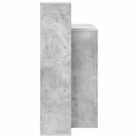 Bureau met plank Betongrijs 100 x 40 x 90 cm Bewerkt hout - thumbnail