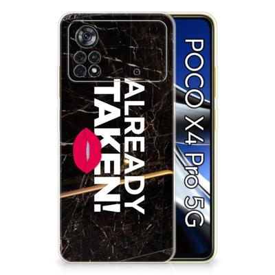 Xiaomi Poco X4 Pro 5G | Siliconen hoesje | met naam Already Taken Black