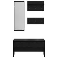 Halmeubelset 4 pcs Oud Hout 90 x 31 x 46.5 cm Bewerkt hout - thumbnail