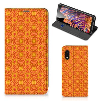 Samsung Xcover Pro | Hoesje met Magneet | Batik Oranje