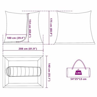 Binnentent Zwart 208 x 140 x 175 cm Gaas