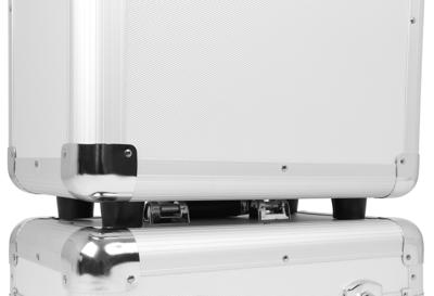 Power Dynamics RC80 Vinyl Record case voor 12 inch platen zilver